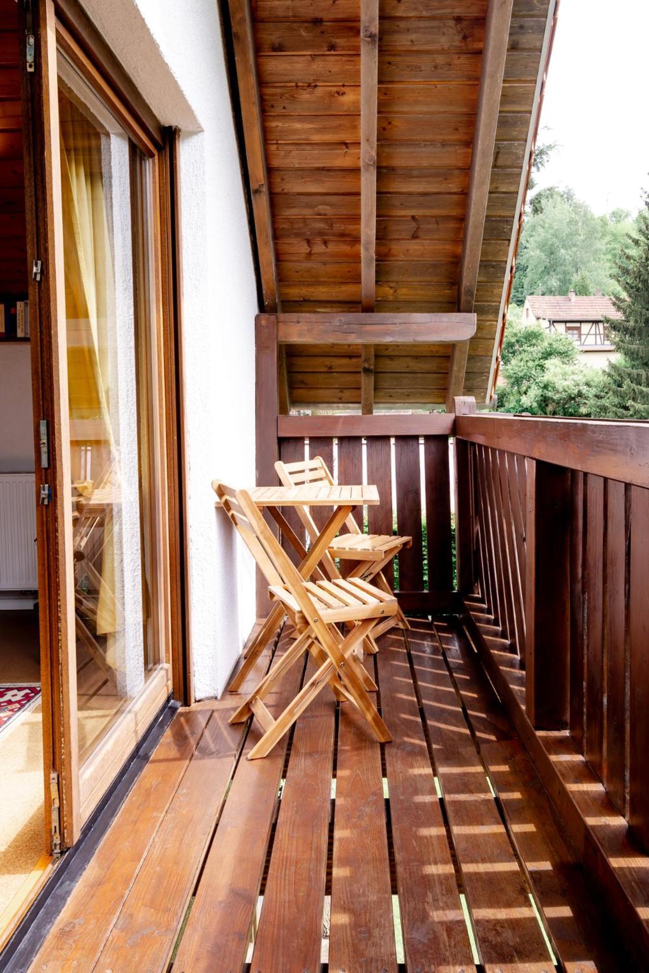 Birds-Nest Ferienwohnung Balkon Kaminofen Darstein Exterior photo